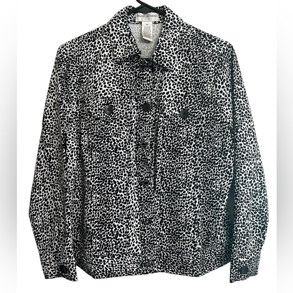 Draper’s & Damon’s Animal Print Front pocket Jacket - Picture 1 of 6